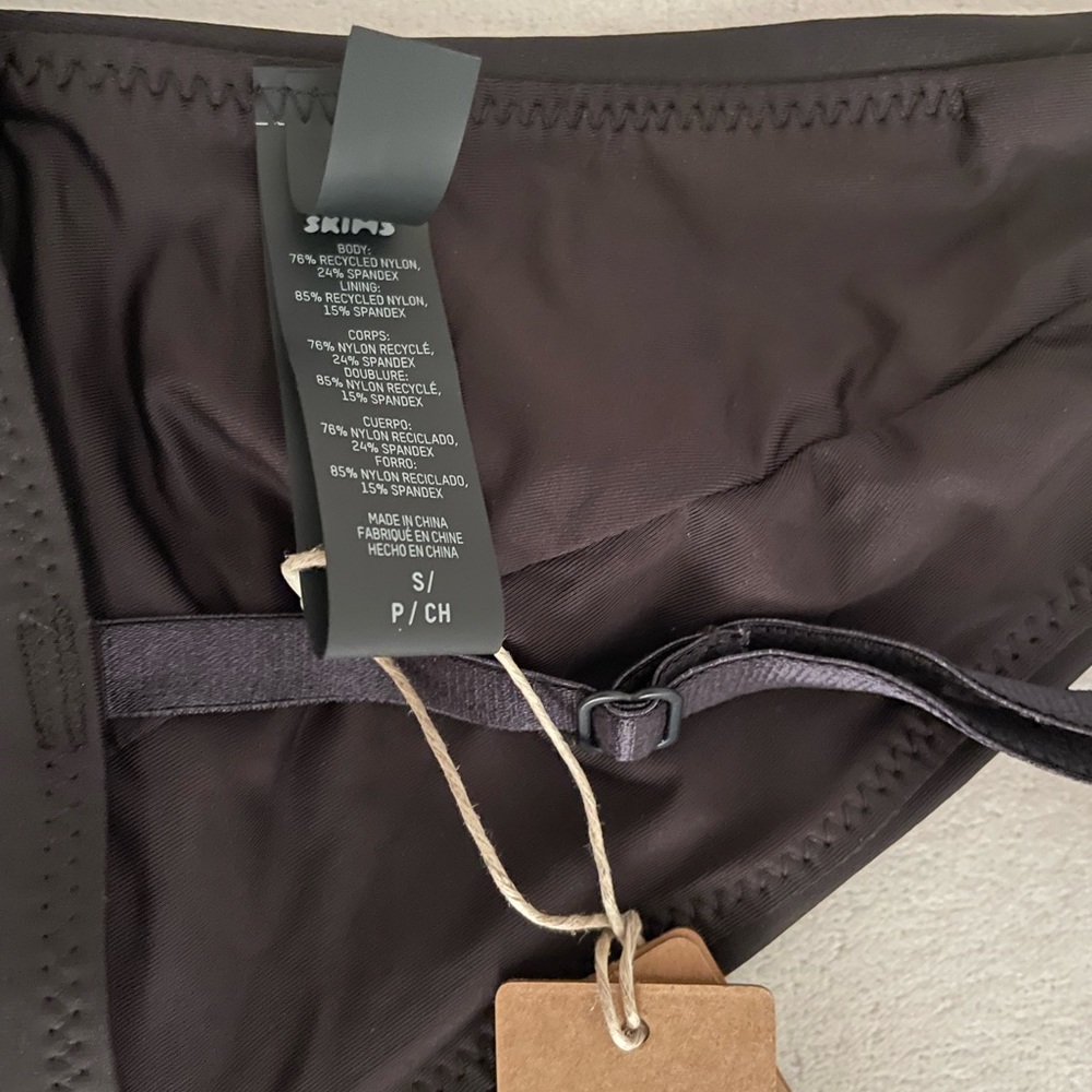 NWT Skims Bikini 2pc Set Swimwear Onyx Black Size S - Picture 9 of 10